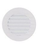 Rejilla ventilación redonda empotrable con mosquitera ø70mm abs blanca