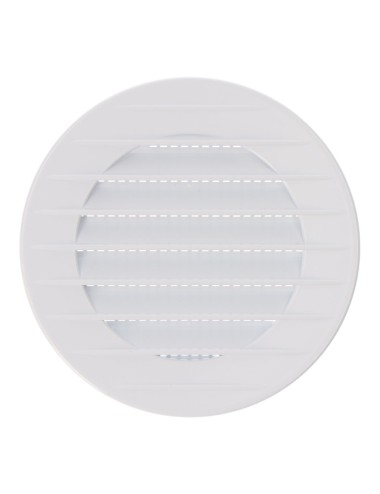 Rejilla ventilación redonda empotrable con mosquitera ø70mm abs blanca
