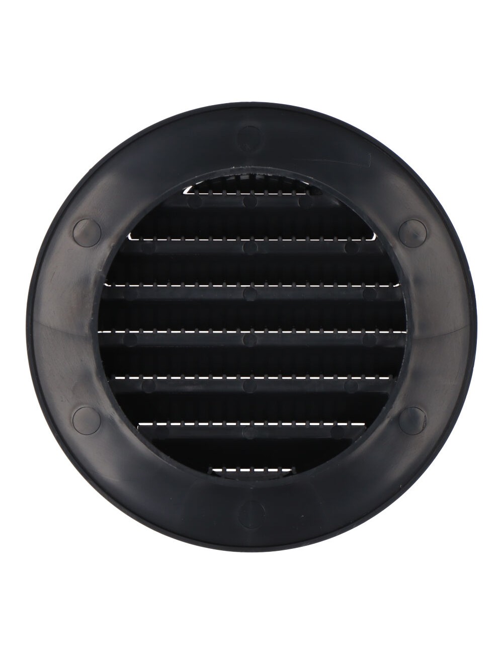 Rejilla ventilación redonda empotrable con mosquitera ø70mm abs gris antracita