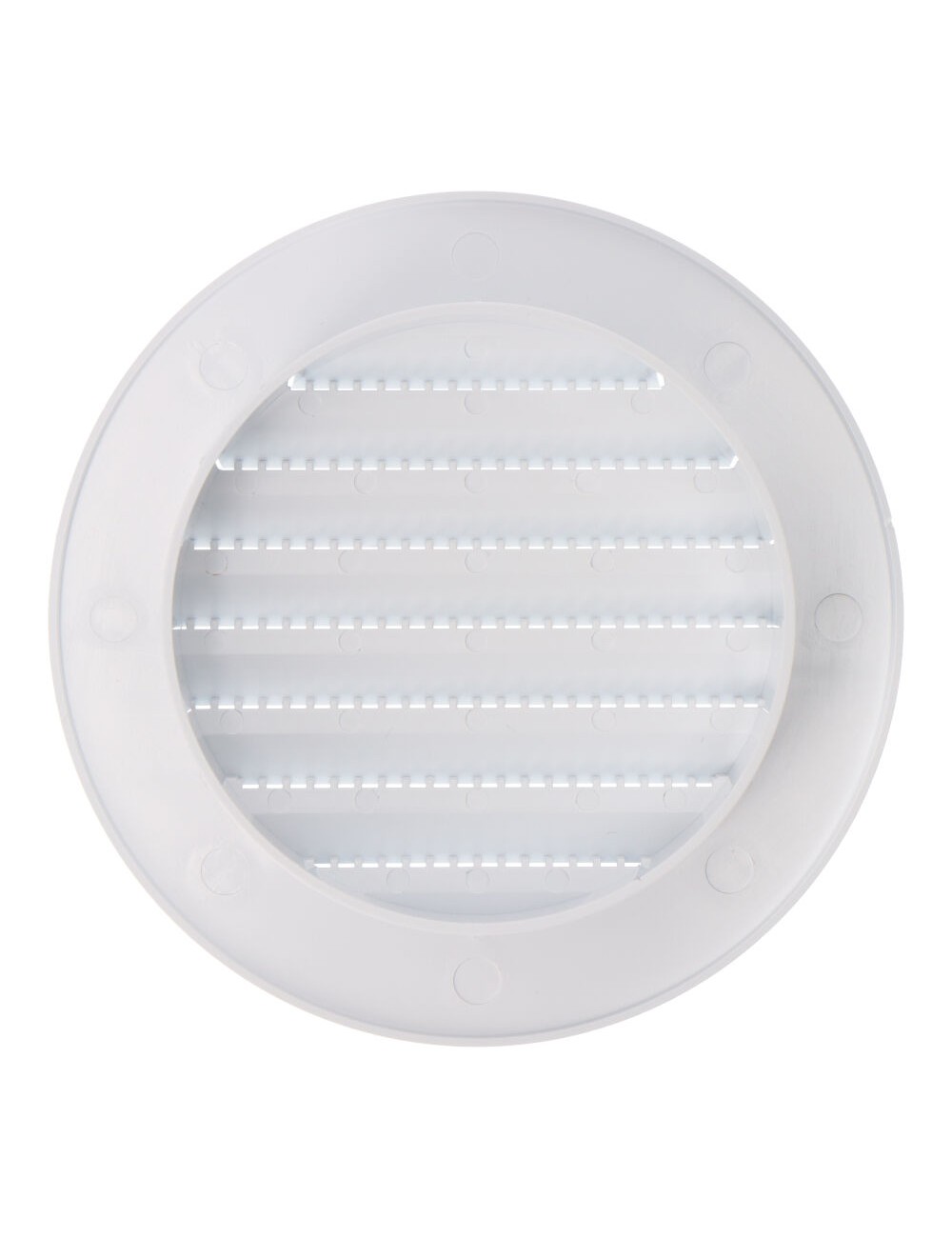 Rejilla ventilación redonda empotrable con mosquitera ø80mm abs blanca