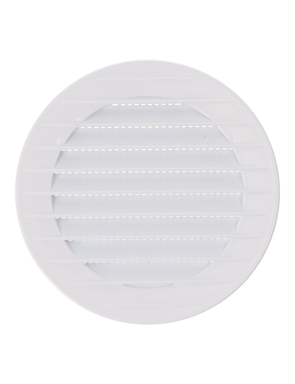Rejilla ventilación redonda empotrable con mosquitera ø90mm abs blanca