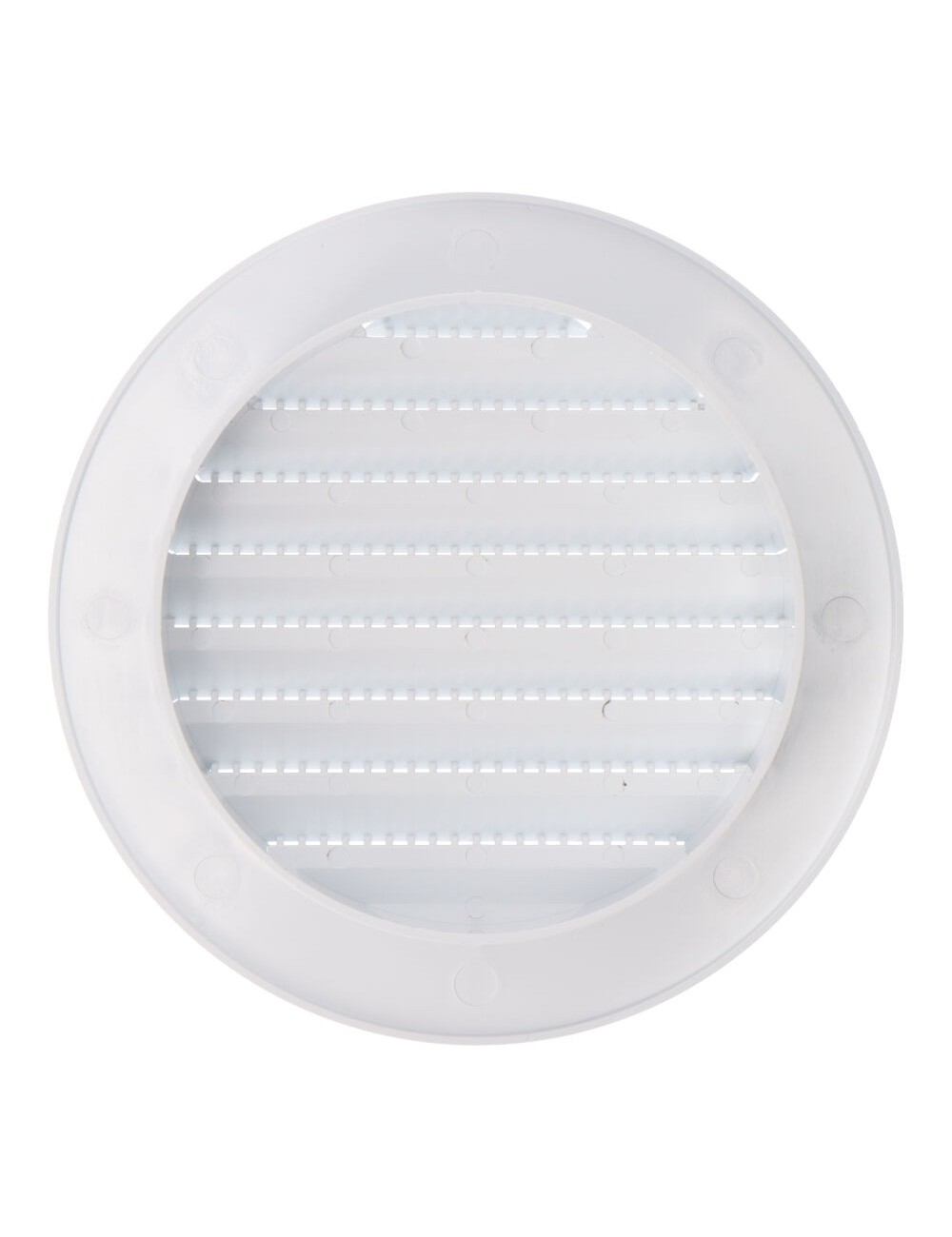 Rejilla ventilación redonda empotrable con mosquitera ø90mm abs blanca