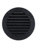 Rejilla ventilación redonda empotrable con mosquitera ø90mm abs gris antracita