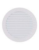 Rejilla ventilación redonda empotrable con mosquitera ø120mm abs blanca