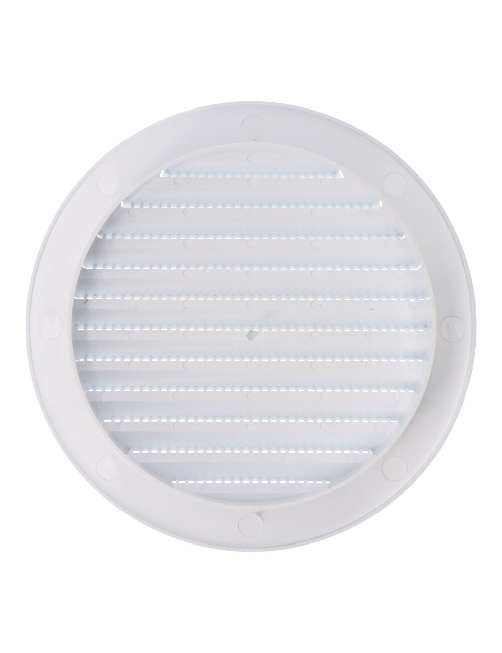 Rejilla ventilación redonda empotrable con mosquitera ø120mm abs blanca