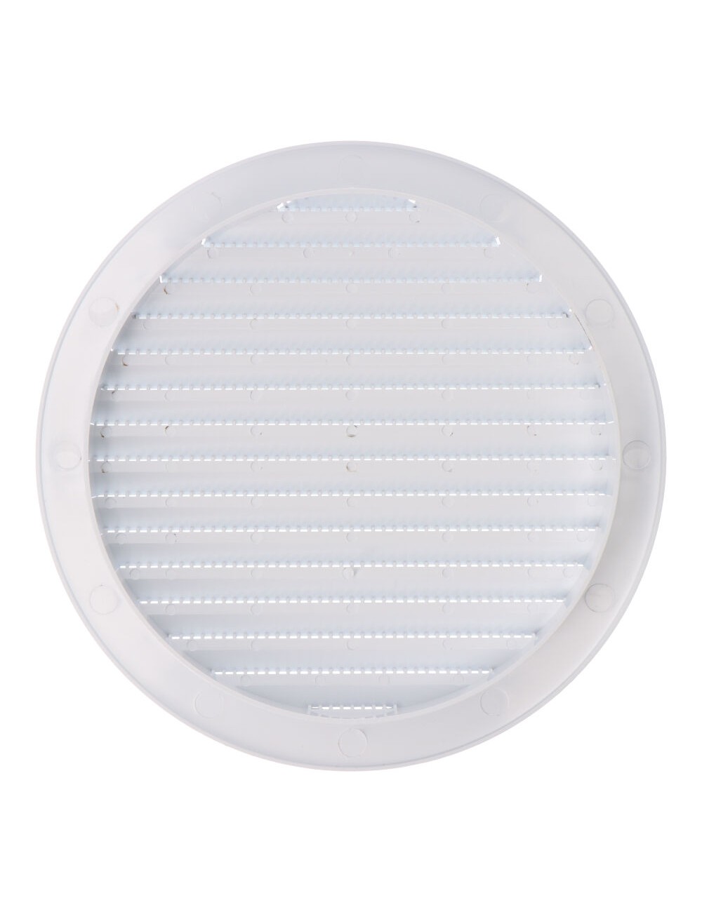 Rejilla ventilación redonda empotrable con mosquitera ø150mm abs blanca