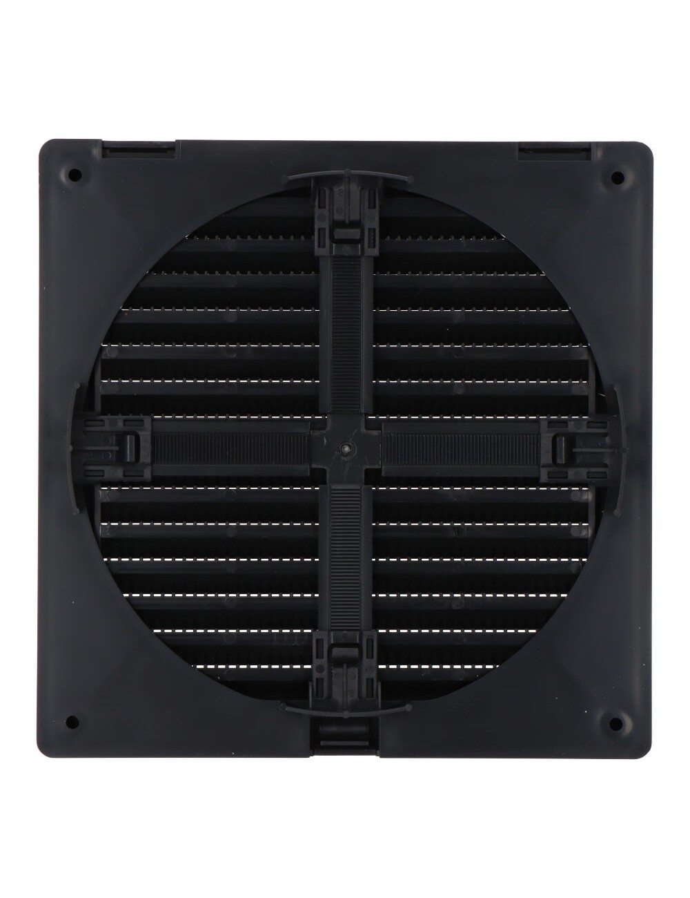 Rejilla ventilación cuadrada empotrable ajustable ø 80-150 con mosquitera 170x170x11,5mm abs gris antracita