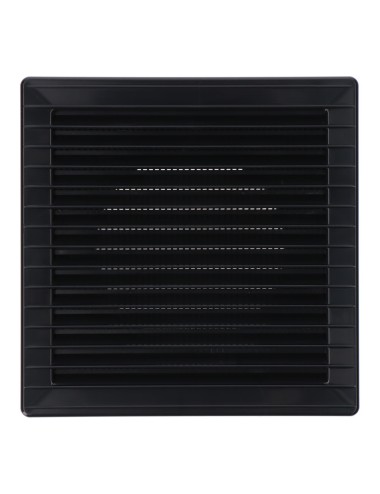 Rejilla ventilación cuadrada empotrable ø 100mm con mosquitera 170x170x10mm abs gris antracita
