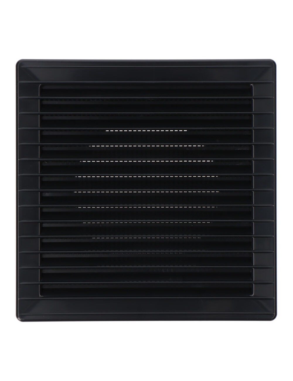 Rejilla ventilación cuadrada empotrable ø 100mm con mosquitera 170x170x10mm abs gris antracita