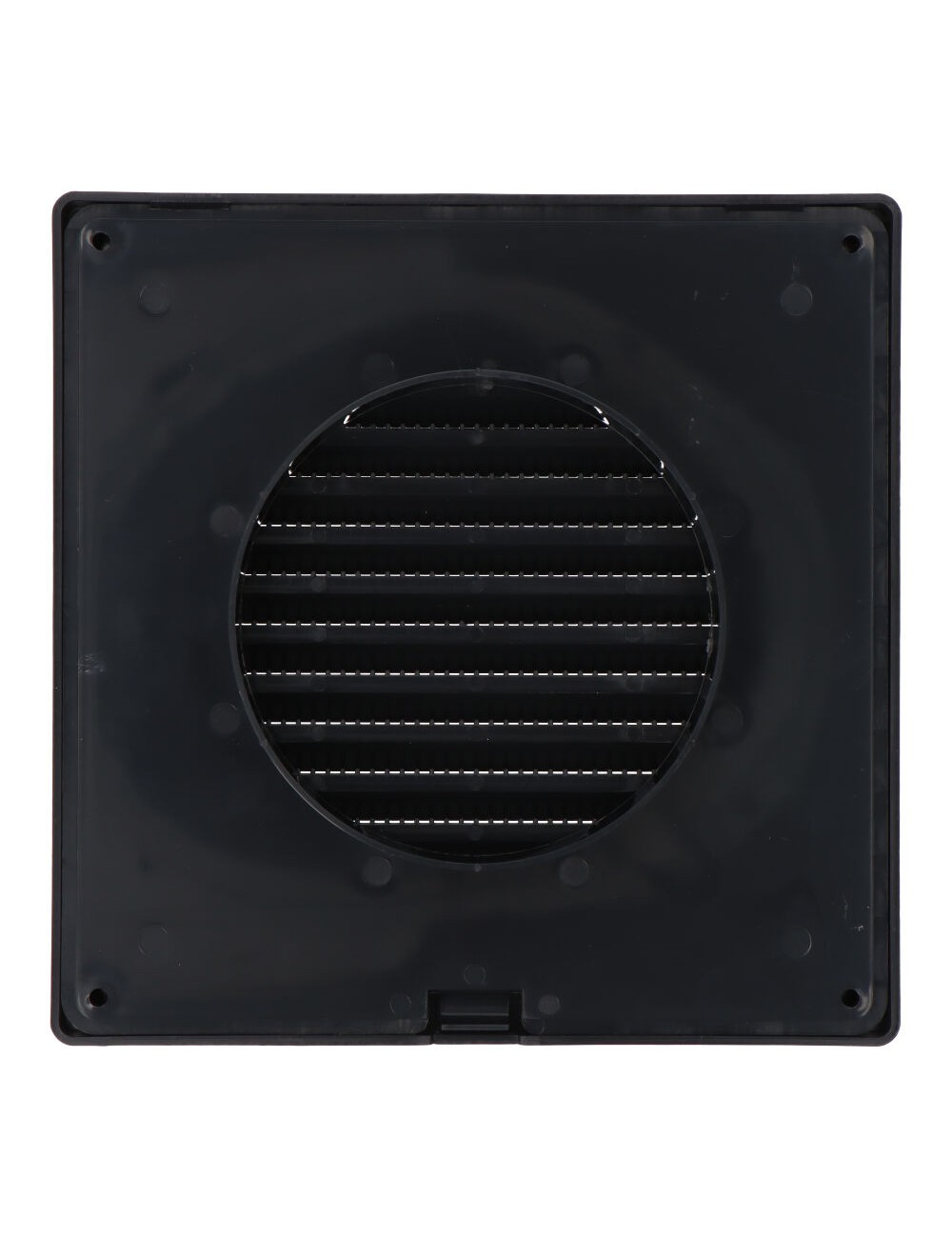 Rejilla ventilación cuadrada empotrable ø 100mm con mosquitera 170x170x10mm abs gris antracita