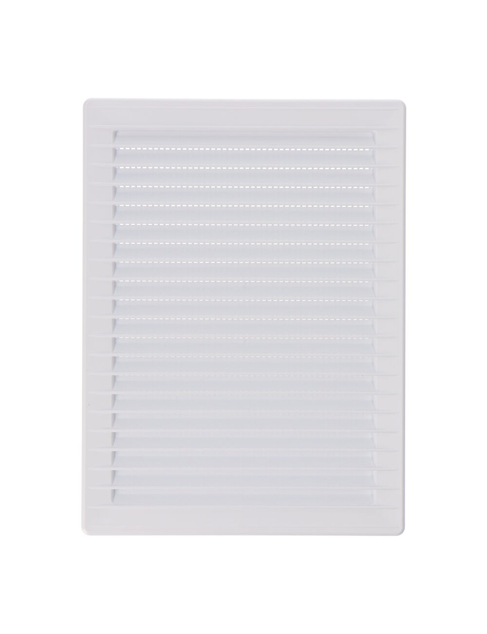 Rejilla ventilacíón rectangular empotrable con mosquitera abs 137x207mm blanco