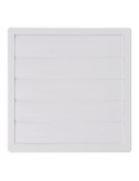 Rejilla ventilación cuadrada empotrable con lamas móviles 170x170mm enclavamiento ø120mm abs blanca