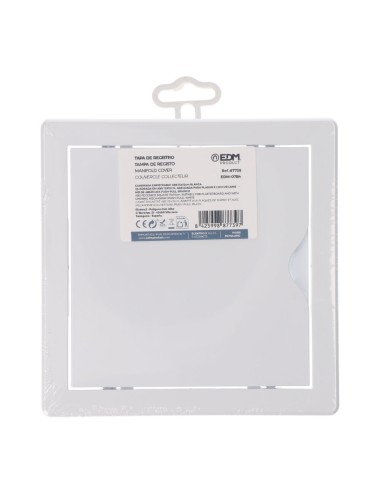 Tapa de registro cuadrada empotrable abs 15x15cm blanca