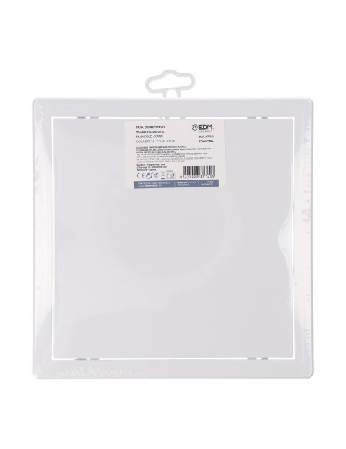 Tapa de registro cuadrada empotrable abs 20x20cm blanca