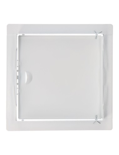 Tapa de registro cuadrada empotrable acero 20x20cm blanca