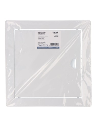 Tapa de registro cuadrada empotrable acero 20x20cm blanca