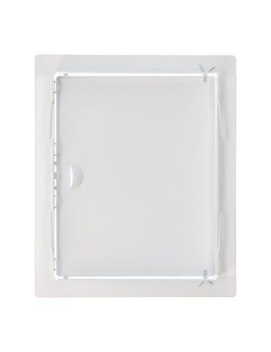 Tapa de registro rectangular empotrable acero 20x25cm blanca