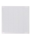 Rejilla ventilación cuadrada con tapones y mosquitera 300x300x7mm abs blanca
