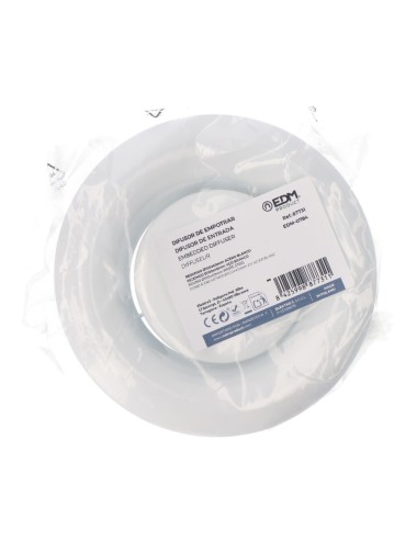 Difusor de empotrar redondo ø95x47mm abs blanco