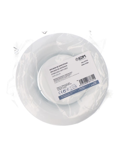 Difusor de empotrar redondo ø95x47mm abs blanco
