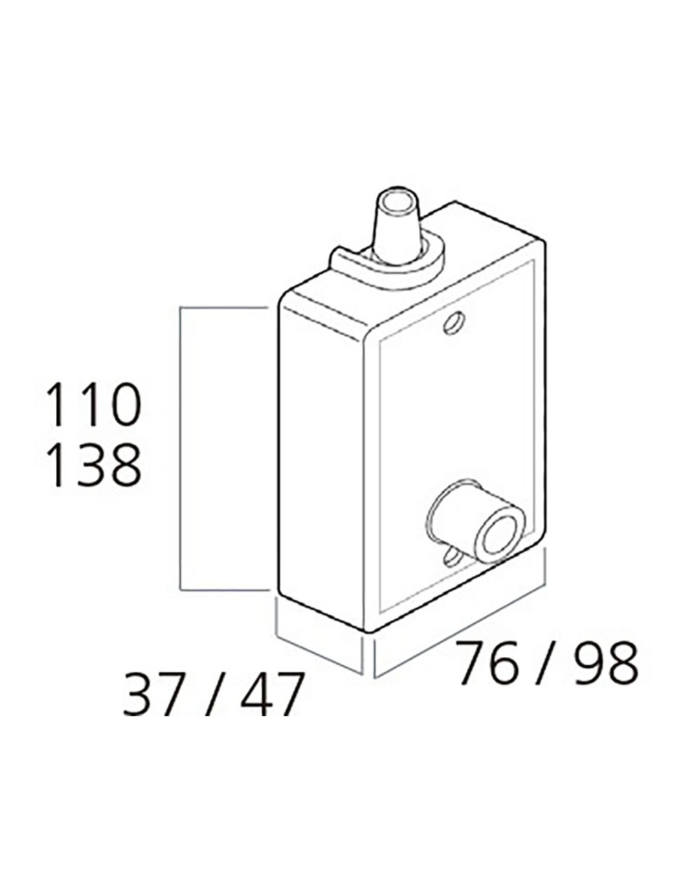 Torno persiana empotrado para 80 kg blanco