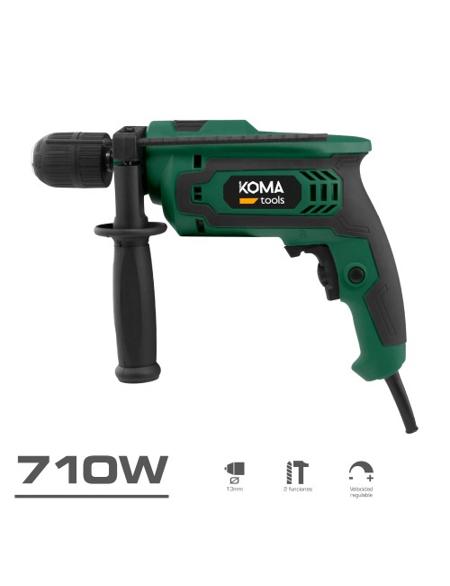 Taladro percutor 710 w, 295 x 65 x 210 mm