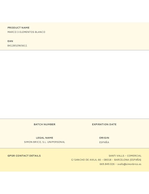 Marco 3 elementos blanco