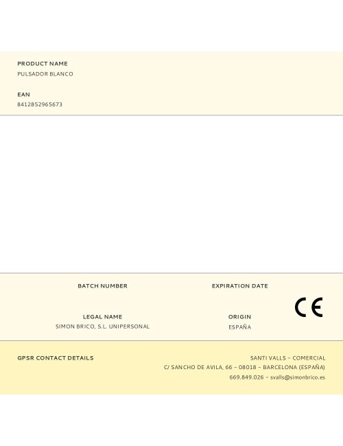 Pulsador blanco