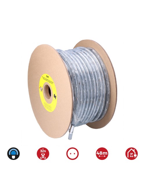 Tubo flexiled 2 vias multifuncion 48 m 36 leds/m ip44 azul