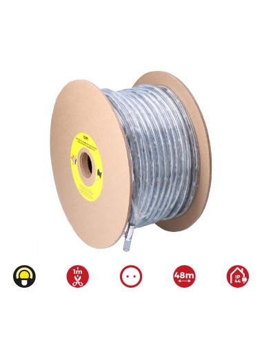 Tubo flexiled 2 vias fijo 48 m 30 leds/m ip44 amarillo