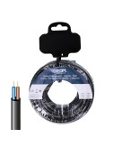 Carrete manguera tubular h05vv-f 2 x 0,75 mm negra, 10 m