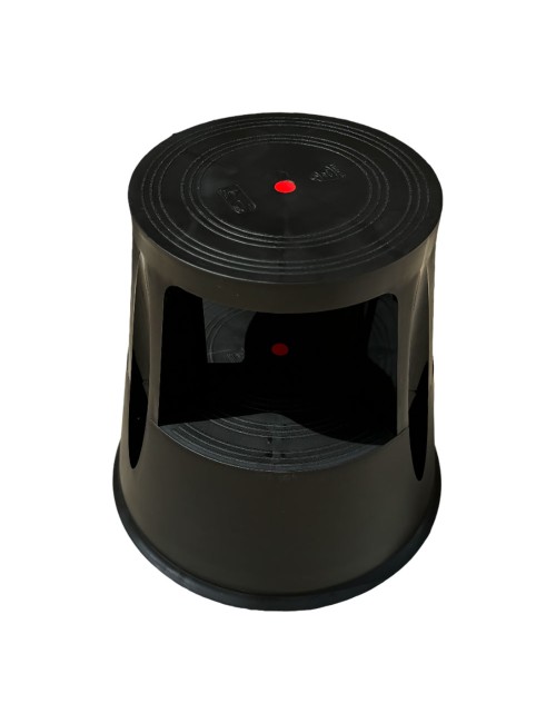 Taburete estable movil, negro