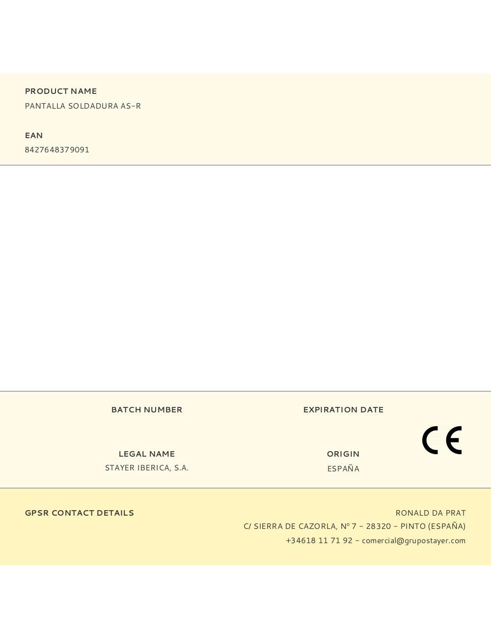 Pantalla soldadura as-r