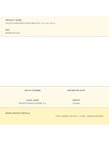 Caja de almacenaje space box 34,5 l 42 x 35 x 33 cm