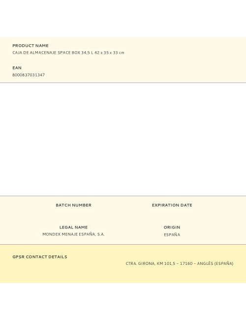 Caja de almacenaje space box 34,5 l 42 x 35 x 33 cm