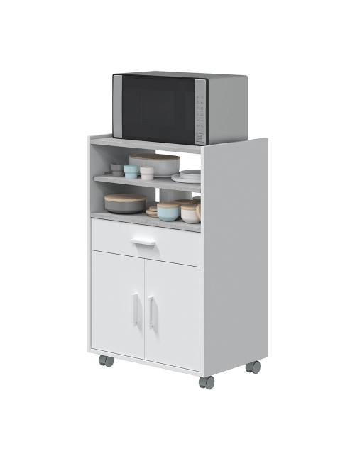 Mueble microondas 1cajón + 2puertas 59 x 40 x 92 cm tidy