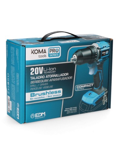 Taladro atornillador compacto brushless 20 v