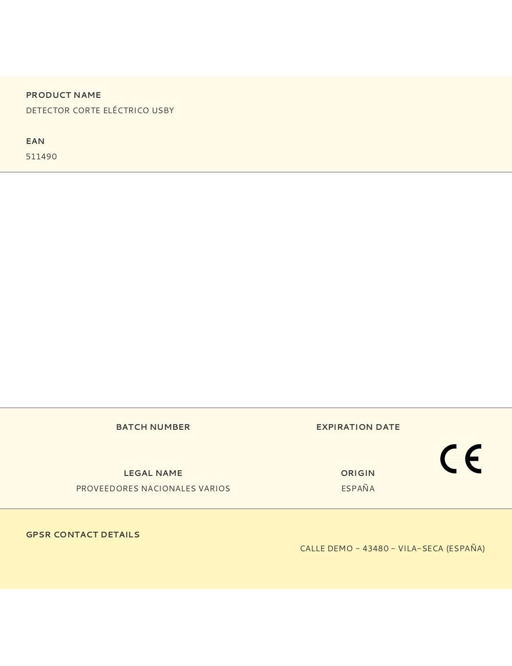 Detector corte eléctrico usby