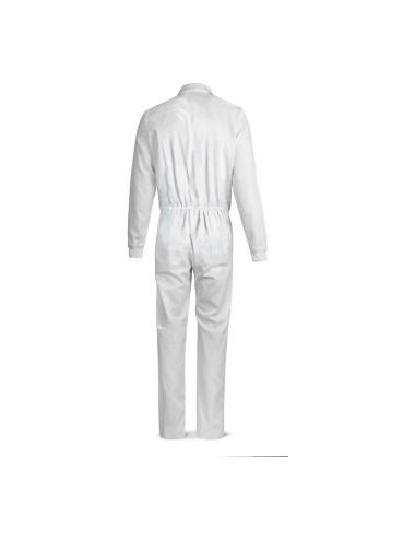 Mono trabajo en tejido tergal de 200 gramos con 4 bolsillos. t56. blanco