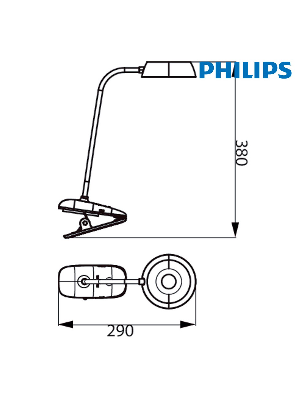 Flexo pinza led 3w 4.000k rosa