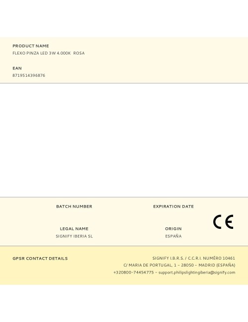 Flexo pinza led 3w 4.000k rosa