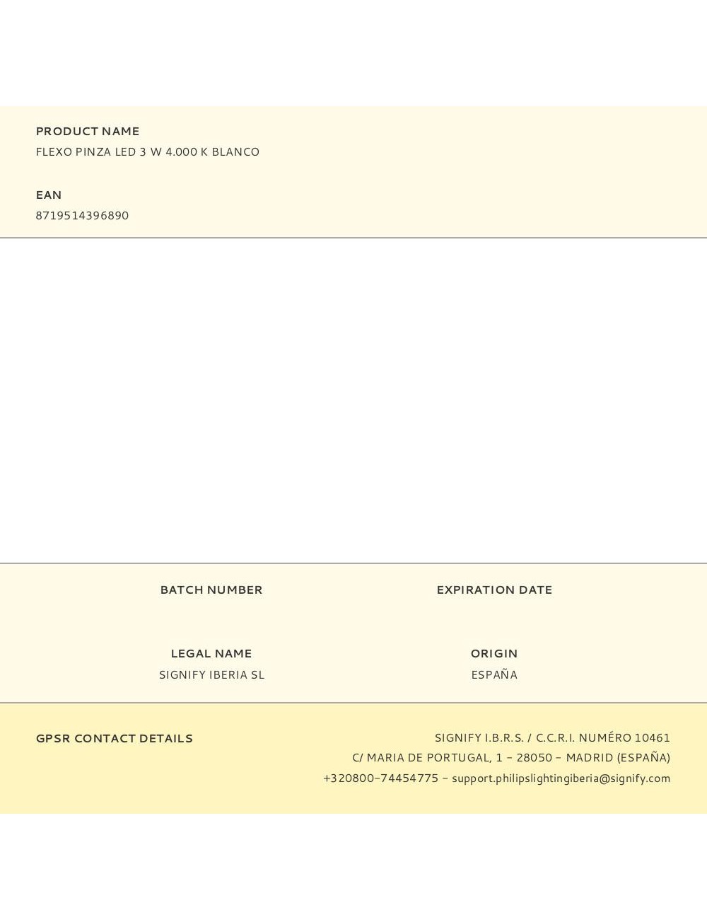 Flexo pinza led 3 w 4.000 k blanco