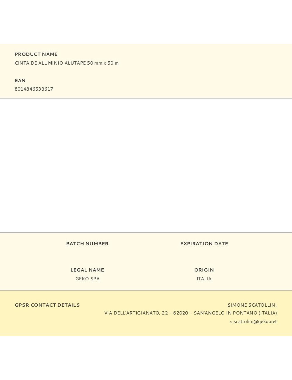 Cinta de aluminio alutape 30 micras 50 mm x 50 m