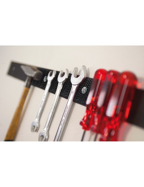 Cinta de gancho y bucle adhesiva negra 20 mm x 5 m