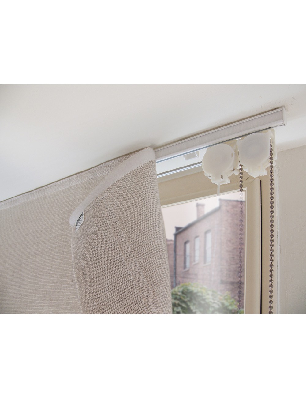 Cinta de gancho y bucle adhesiva blanca 20 mm x 5 m