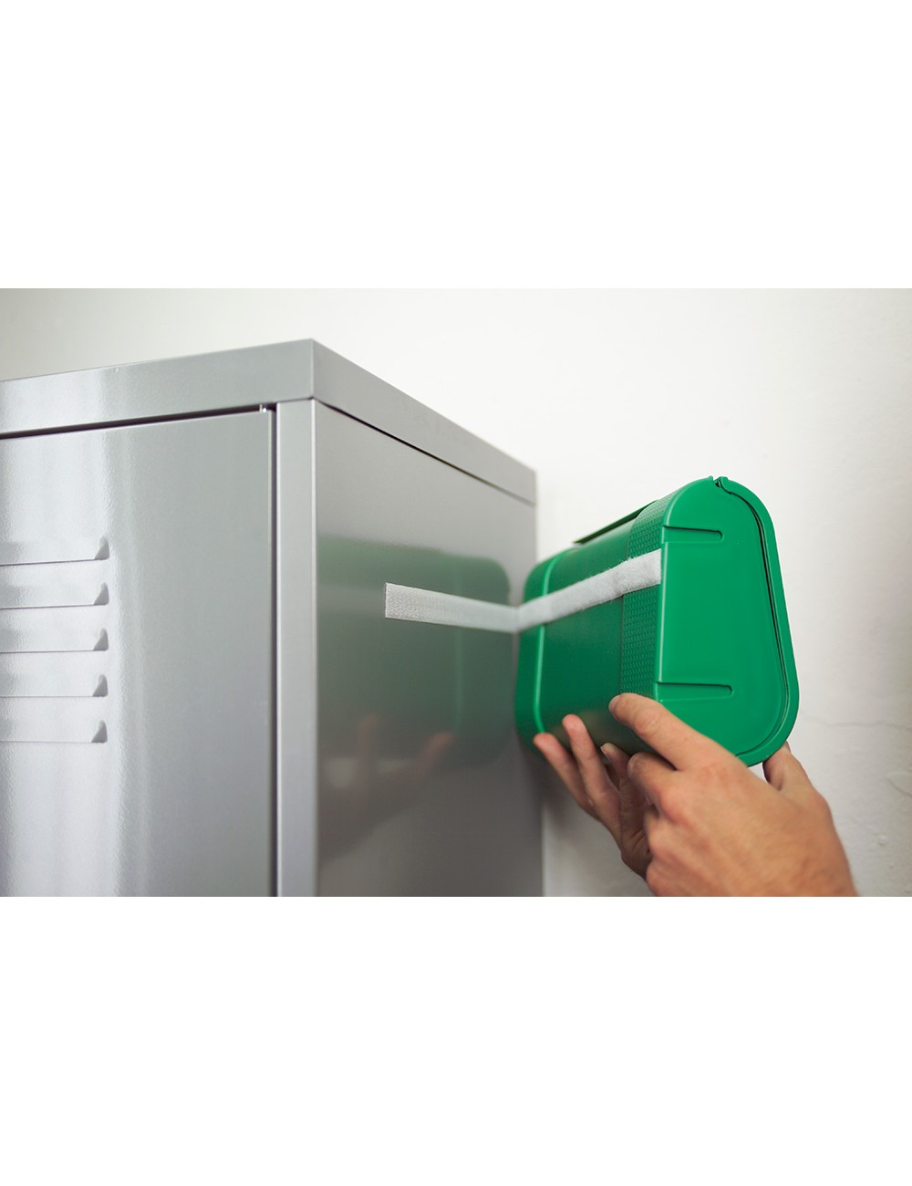 Cinta de gancho y bucle adhesiva blanca 50 mm x 5 m