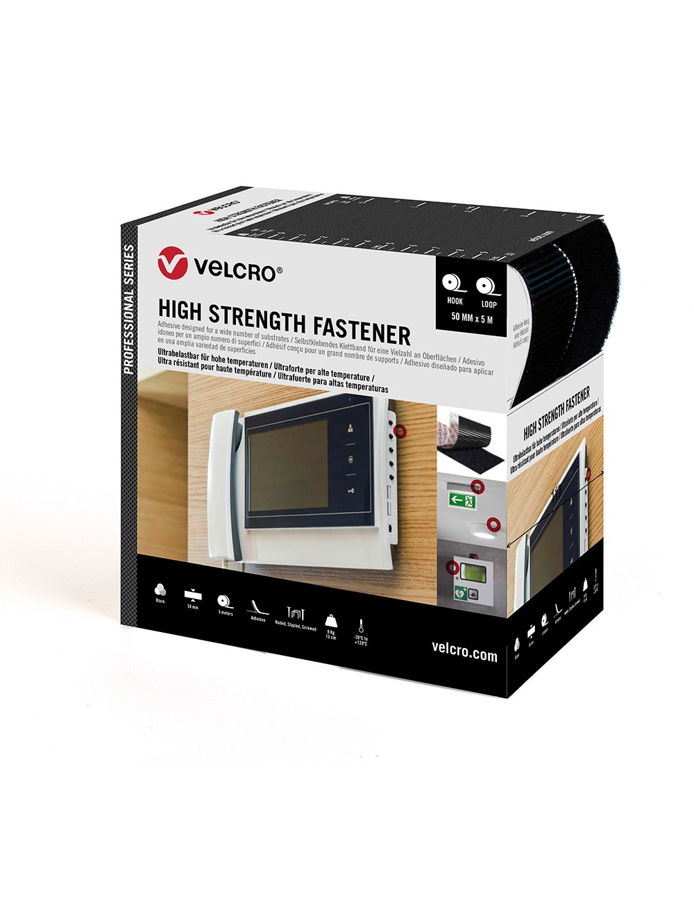 Cinta ultrafuerte adhesiva negra 50 mm x 5 m