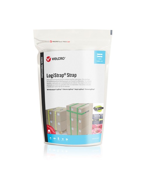 Correa logistrap, amarilla, pack 2 unidades, 50mm x 4m