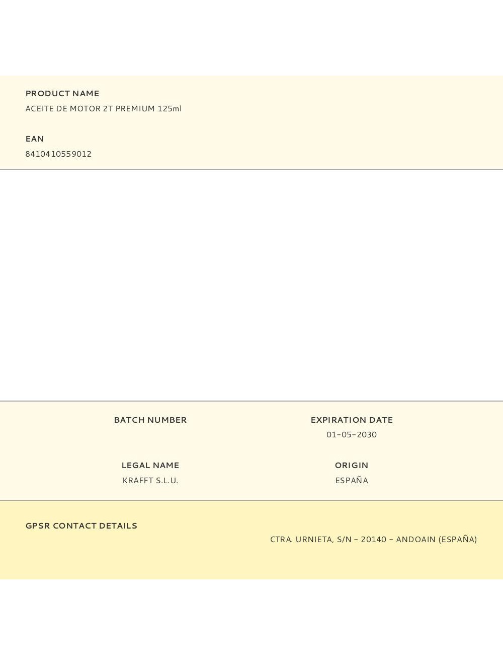 Aceite de motor 2t premium 125ml