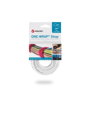 Brida one-wrap® strap, 13 x 200 mm, 25 uds, blanca